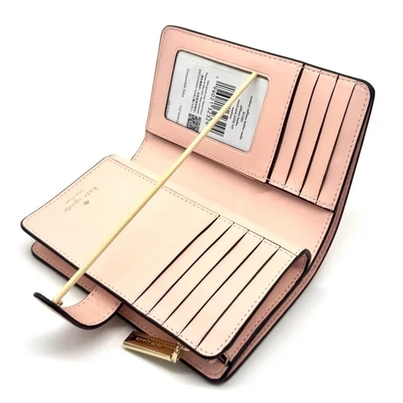 Kate Spade Leila Medium Compact Bifold Wallet Light Pink
